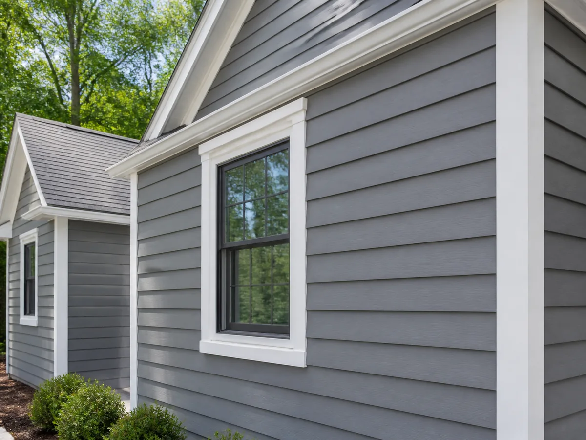 Residential siding installation on a home exterior